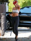 Hailey Baldwin Booty Outside an Office Building in West Hollywood