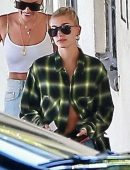 Hailey Baldwin Booty Outside an Office Building in West Hollywood
