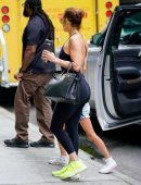 Jennifer Lopez Booty in Tights, Out in New York