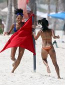 Karrueche Tran Booty in Bikini in Cancun
