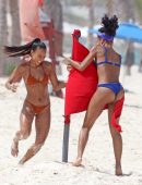 Karrueche Tran Booty in Bikini in Cancun
