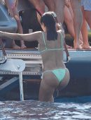 Kourtney Kardashian Booty in Bikini on a Yacht in Portofino