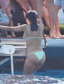 Kourtney Kardashian Booty in Bikini on a Yacht in Portofino