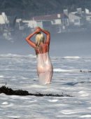 Lady Gaga Booty, at a Photoshoot in Malibu
