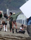 Lady Gaga Booty, at a Photoshoot in Malibu