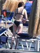 Lily Collins Booty in Bikini in Ischia, Italy