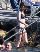 Lily Collins Booty in Bikini in Ischia, Italy