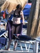 Lily Collins Booty in Bikini in Ischia, Italy