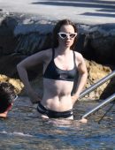 Lily Collins Booty in Bikini in Ischia, Italy