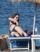 Lily Collins Booty in Bikini in Ischia, Italy