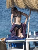 Lily Collins Booty in Bikini in Ischia, Italy