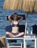 Lily Collins Booty in Bikini in Ischia, Italy