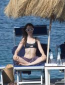Lily Collins Booty in Bikini in Ischia, Italy
