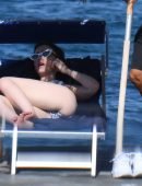 Lily Collins in Bikini at the Hotel Regina in Ischia, Italy