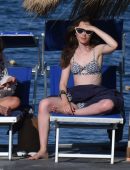 Lily Collins in Bikini at the Hotel Regina in Ischia, Italy