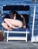 Lily Collins in Bikini at the Hotel Regina in Ischia, Italy