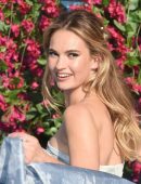 Lily James at the World Premiere of "Mamma Mia! Here We Go Again" in London