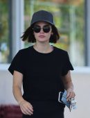 Lucy Hale Booty, at a Gas Station in Los Angeles