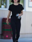 Lucy Hale Booty, at a Gas Station in Los Angeles
