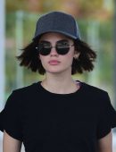 Lucy Hale Booty, at a Gas Station in Los Angeles