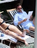 Maria Sharapova Booty in Black Bikini in Positano, Italy
