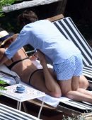 Maria Sharapova Booty in Black Bikini in Positano, Italy
