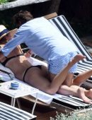 Maria Sharapova Booty in Black Bikini in Positano, Italy