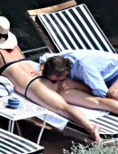 Maria Sharapova Booty in Black Bikini in Positano, Italy