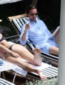 Maria Sharapova Booty in Black Bikini in Positano, Italy