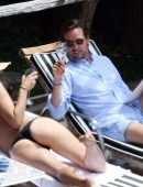 Maria Sharapova Booty in Black Bikini in Positano, Italy