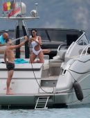 Nicole Scherzinger Booty in Swimsuit on a Yacht in Saint Tropez