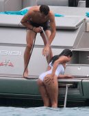 Nicole Scherzinger Booty in Swimsuit on a Yacht in Saint Tropez