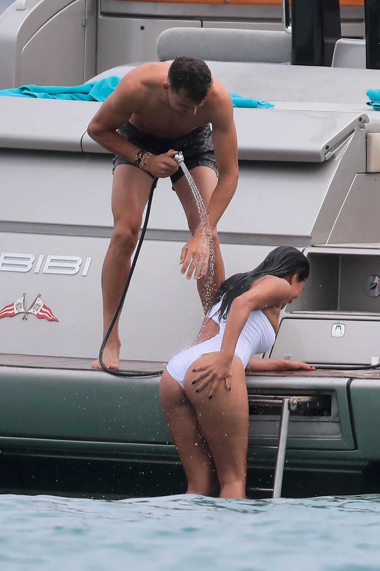 Nicole Scherzinger Booty in Swimsuit on a Yacht in Saint Tropez