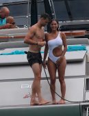 Nicole Scherzinger Booty in Swimsuit on a Yacht in Saint Tropez