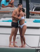 Nicole Scherzinger Booty in Swimsuit on a Yacht in Saint Tropez