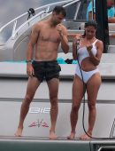 Nicole Scherzinger Booty in Swimsuit on a Yacht in Saint Tropez