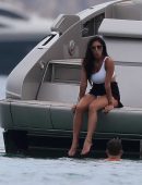 Nicole Scherzinger Booty in Swimsuit on a Yacht in Saint Tropez