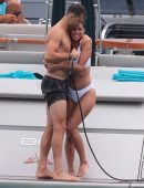 Nicole Scherzinger Booty in Swimsuit on a Yacht in Saint Tropez