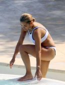 Rita Ora Booty in White Bikini in the French Riviera