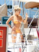 Rita Ora in Golden Bikini in Barcelona
