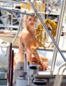 Rita Ora in Golden Bikini in Barcelona