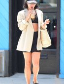 Vanessa Hudgens Leggy in Workout Gear in Studio City