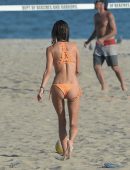 Alessandra Ambrosio in Bikini on the Beach in Los Angeles
