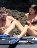 Camila Morrone in Leopard Print Bikini in Italy