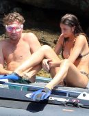 Camila Morrone in Leopard Print Bikini in Italy