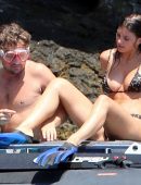 Camila Morrone in Leopard Print Bikini in Italy