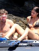 Camila Morrone in Leopard Print Bikini in Italy