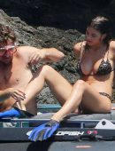 Camila Morrone in Leopard Print Bikini in Italy