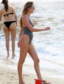 Candice Swanepoel in Swimsuit on the Beach in Espirito Santo