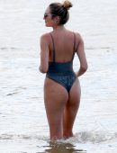 Candice Swanepoel in Swimsuit on the Beach in Espirito Santo